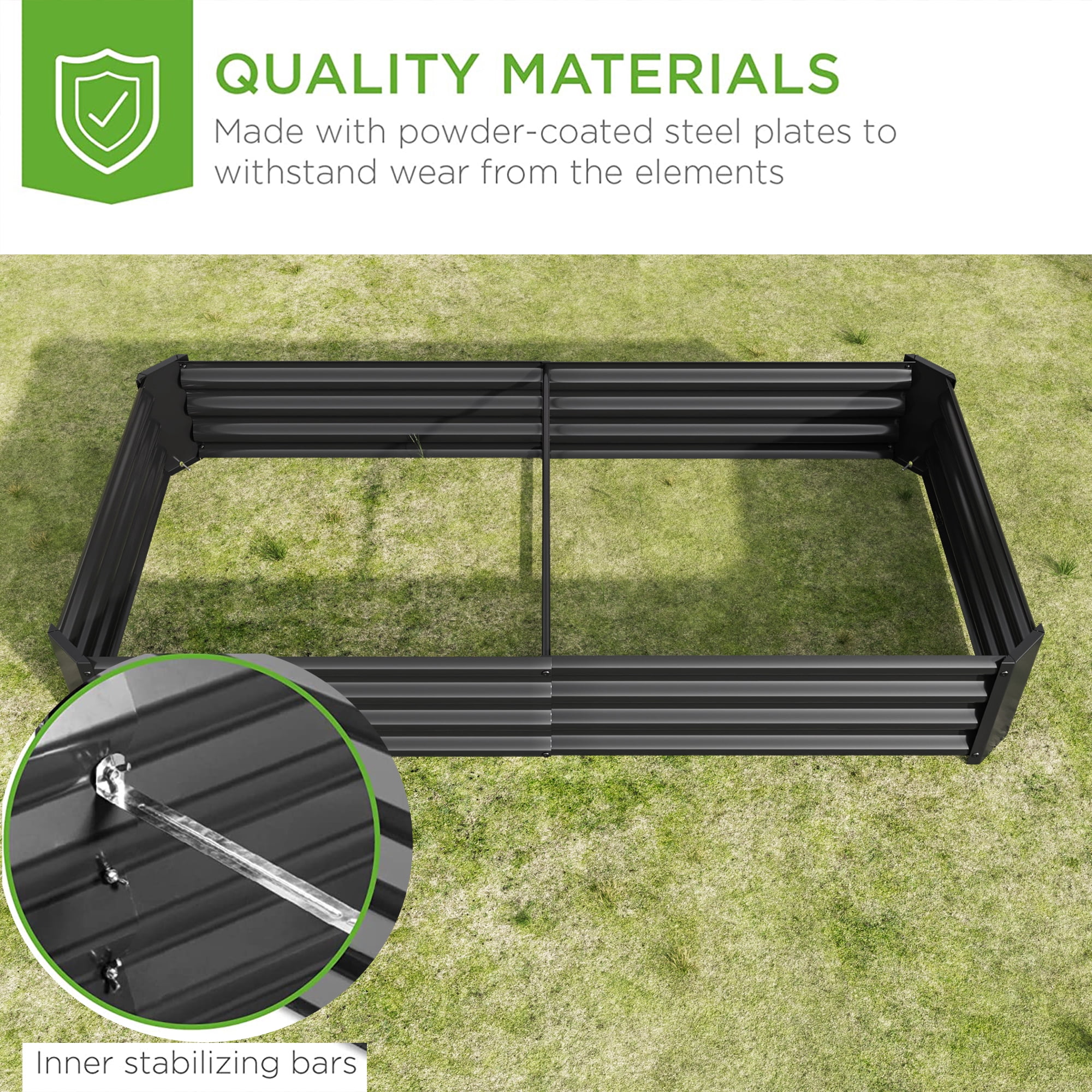 Segmart Raised Garden Bed, 4×2×1ft Rectangle Planting Vegetables Herb for Indoor & Outdoor Use, Vegetables Raised Garden Bed Set for Flower Vegetable Grow, SS2235
