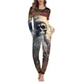 thumbnail image 1 of Pijama de Navidad de manga larga para mujer, ropa de dormir cómoda, conjunto de 2 piezas, otoño e invierno, envío directo, 1 of 4