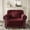 Burgundy, variant on 41.3" Velvet Sofa Single Seat, Mid-Century Modern Chesterfield Armchair with Nailhead Trim and Button Tufted, Upholstered Loveseat for Living Room with Pillow, Burgundy