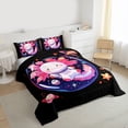 thumbnail image 3 of Castle Fairy Cute Salamander Astronaut Queen Comforter Set,Axolotl Bedding Comforter Set, 3 of 8
