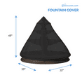 thumbnail image 3 of Patio Water Fountain Outdoor – Large Outdoor Fountain Cover - Heavy Duty Furniture 30 Inch Waterfall Fountain Cover, 3 of 6