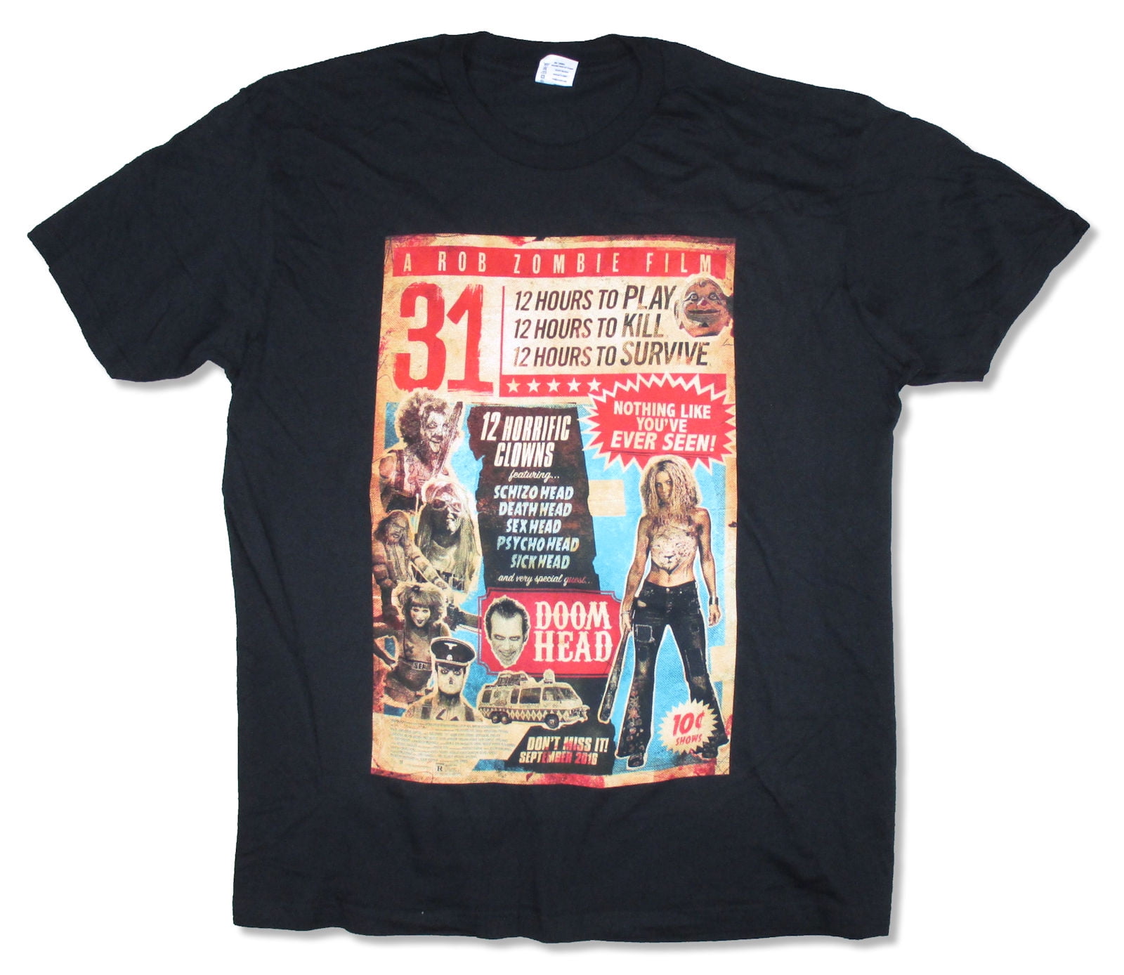 Rob Zombie Rob Zombie 31 Film Movie Black T Shirt