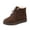 Coffee, variant on EKVAHL Women's Lace‑Up Winter Ankle Booties, Faux Fur Lined Faux Suede Boots, Warm Platform Walking Boots For Cold Weather Outdoor Wear Brown