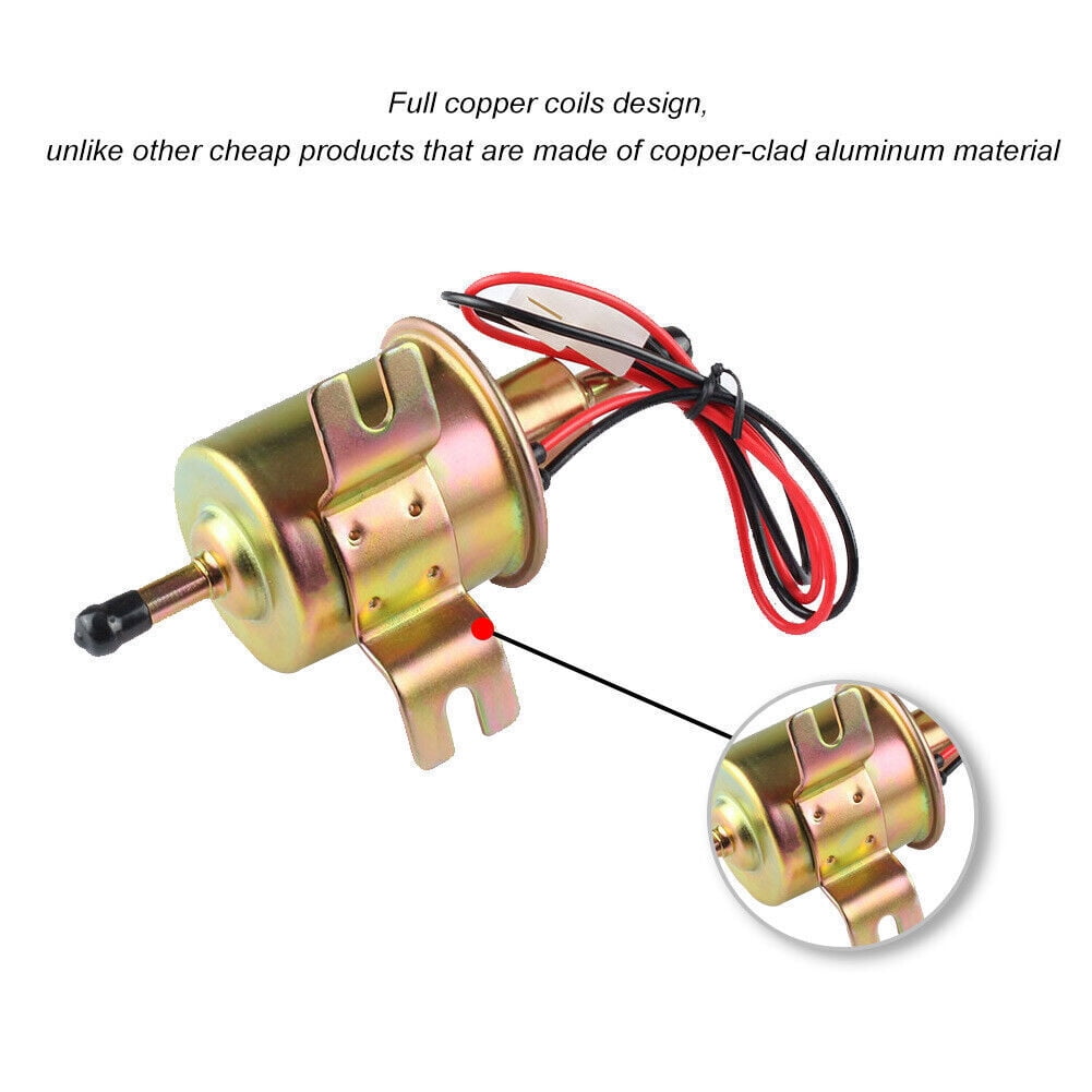 Universal 3-6PSI Gas Diesel Inline Low Pressure Electric Fuel Pump HEP-02A 24V