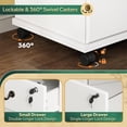 thumbnail image 7 of 3 Drawer File Cabinet with Charging Station & Lock, Vintage Wood Filing Cabinets for Home Office, Mobile Printer Stand for Office Storage,White, 7 of 7