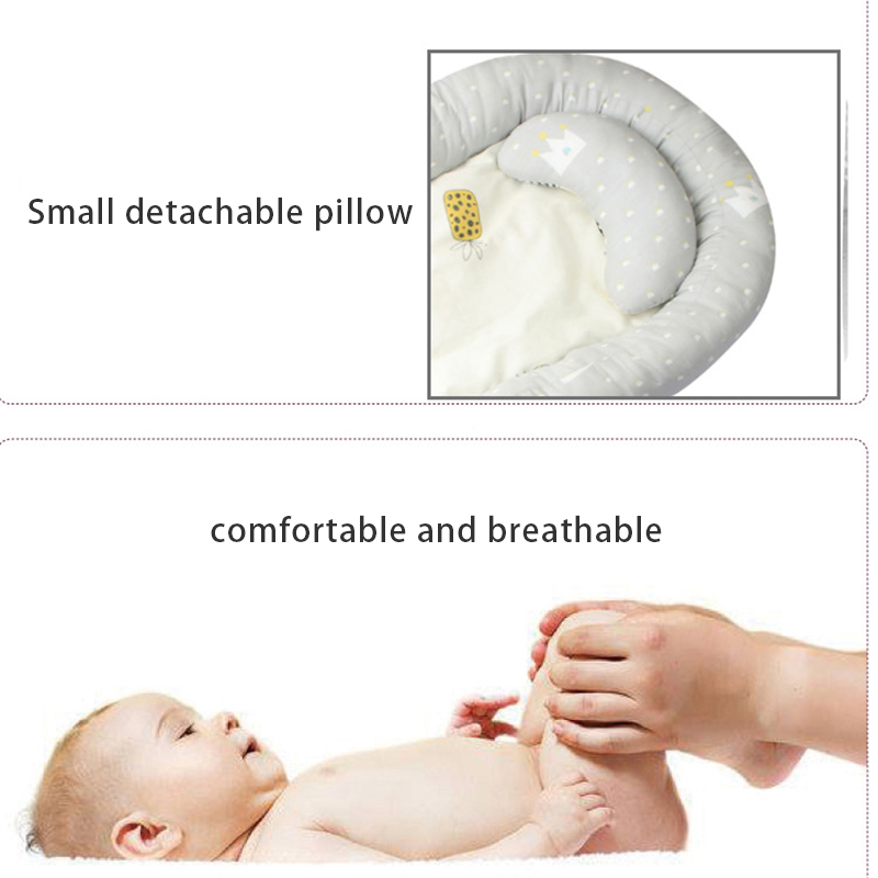 baby bassinet for bed portable baby lounger for newborn crib breathable and sleep nest with pillow