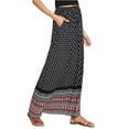 thumbnail image 2 of Avamo Long Skirts for Women Casual Maxi Skirt High Waist Flower Print Folk Costumes Clothing, 2 of 3