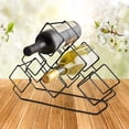 thumbnail image 4 of 6 Bottles Freestanding Tabletop Wine Holder, Countertop Wine Rack, Perfect for Home Decor & Kitchen Storage Rack, Bar, Wine Cellar, Cabinet, Pantry, Wine Stand, Drink Organizer Bottle Holder, Black, 4 of 4