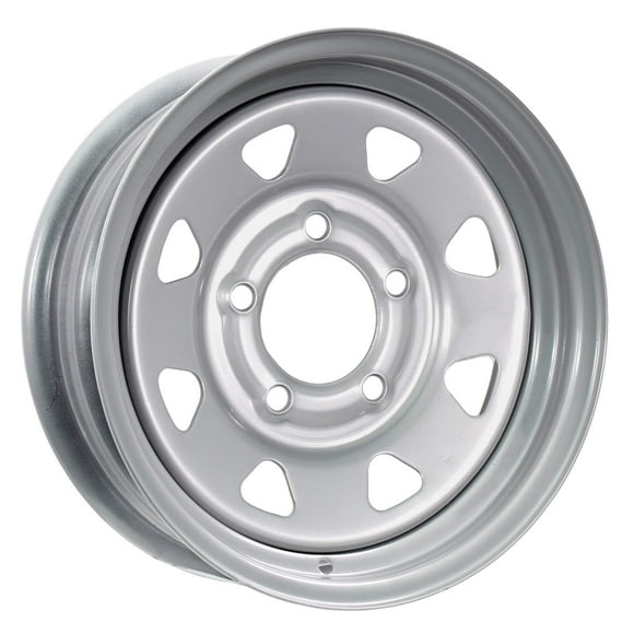 eCustomrim Trailer Wheel Silver Rim 14" Spoke Style 5 Lug On 4.5" Center