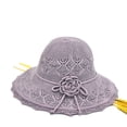 thumbnail image 6 of Nfurl Straw Hats for Women Beach Summer Sun Hats UV Protection Wide Brim Woven Straw Hats with Bow for Vacation Travel,Gray, 6 of 6