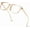 Champagne, variant on Unisex Stylish Square Non-Prescription Eyeglasses Clear Lens Glasses
