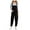Black, variant on Brnmxoke Overalls Women Loose Fit Denim Bib Baggy Overall Jumpsuit Plus Size Straight Wide Leg Stretchy Jean Pants Fashion Sleeveless Maternity Romper Gray,XXXXXL