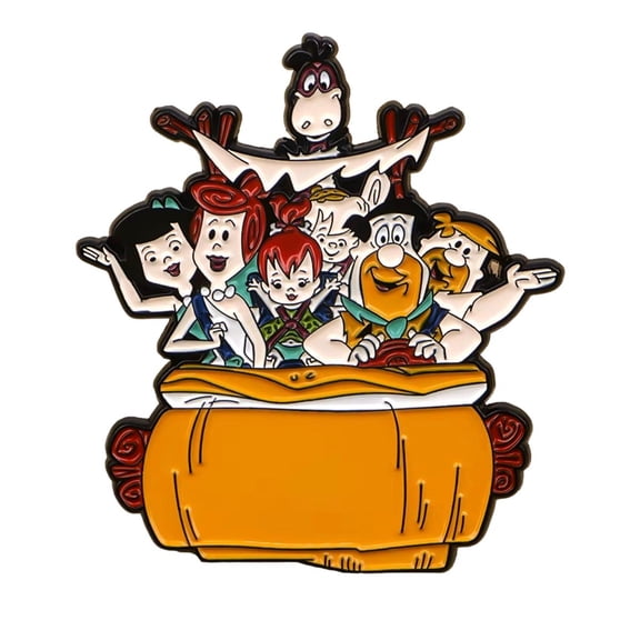 The Flintstones Cartoon Cast 2in Tall Metal Enamel Finish Pin
