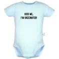 thumbnail image 5 of iDzn Pack of 2, Hug Me & Kiss Me I'm Vaccinated Funny Rompers For Babies, Newborn Baby Unisex Bodysuits, Infant Jumpsuits, Toddler 0-24 Months Kids One-Piece Oufits, 5 of 5