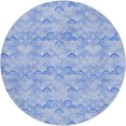 thumbnail image 2 of Addison Rugs Dream Shag Premium Machine Washable Transitional Shells Blue Round Rug, 8' x 8', 2 of 8