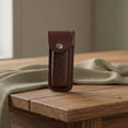 thumbnail image 5 of SZCO 5-Inch Genuine Brown Leather Knife Sheath Durable Printed Leather Fixed Blade Protector with Belt Loop, 5 of 5
