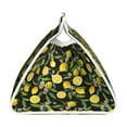 thumbnail image 3 of Lsque Lemon Fruits Flowers Leaves Printed Long Tissue Box Cover Holder, Facial Paper Organizer Dispenser,Triangle with Bottom Belt, PVC Leather Decorative Organizer, 3 of 9