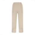 thumbnail image 6 of Bloomae Womens Baggy Wide Leg Pants Loose Fit Casual Elastic Waisted Palazzo Harem Pants with Pockets Beige XL, 6 of 9