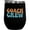Black, variant on Coach Crew, Coaching Themed, Groovy Retro Wavy Text Merch Gift, Black 12oz Wine Tumbler