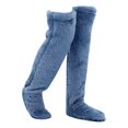 thumbnail image 2 of Segolike Plush Leg Warmers Thigh High Socks Winter Sleeping Socks Costume Slipper Stockings over Knee High Socks for Bedroom Women Men blue, 2 of 8