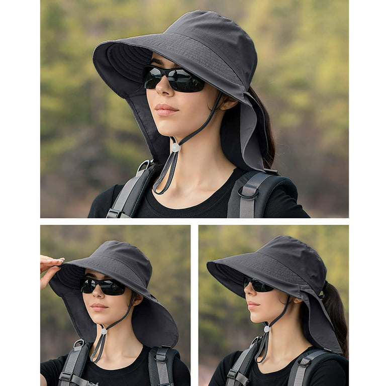 Women Wide Large Brim Sun Hat Bucket Hat Summer Outdoor Fishing