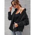 thumbnail image 4 of Jusfitsu Women’s Shacket Jacket Corduroy Long Sleeve Blouse Tops Casual Button Down Shirts for Women Oversized Top, 4 of 7