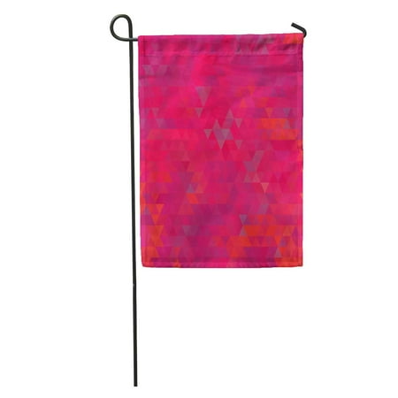 Bright Coloured Garden Furniture LADDKE Pink Hot Vibrant Bright Red Abstract Geometric Blank Brightly Colored Garden Flag Decorative Flag House Banner 12x18 inch ()