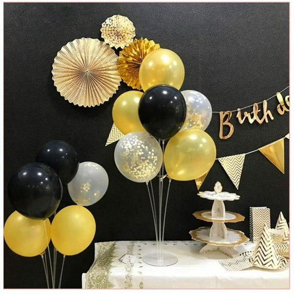 4 Sets transparent Balloon Stand Holders Kit for balloons will simply look gorgeous with any decoration (balloon not included)