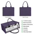 thumbnail image 2 of Large Capacity Tote Bag,Purple Butterfly Pattern Handbag Fashion Luxury Tote Bag,15.7"x13"x 5.1" Inches,Laptop Compatible, 2 of 6