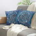 thumbnail image 6 of Vintage Throw Pillow Cover 18"x18", Retro Boho Pillow Cover Ethnic Square Persian Pillowcase for Decorate Home Bed Sofa, Blue Decorative Pillow Cases, 6 of 6