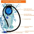 thumbnail image 2 of MORABI Insulated Hydration Backpack, with 2L BPA Free Water Bladder, USB Port, Compass, Fire Starter Kit. Perfect for Running Biking Hiking Cycling Climbing Skiing, 2 of 7