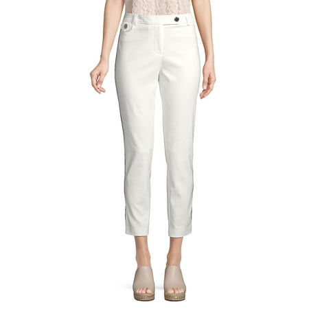 Cotton Blend Cropped Pants