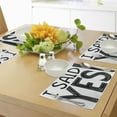thumbnail image 4 of Ambesonne Saying Place Mats Set of 4, I Said Yes Words, Standard Size, Black and White, 4 of 6