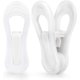 thumbnail image 1 of Pinzas para perchas de uso versátil para perchas delgadas, pinzas de plástico con dientes antideslizantes y agarre fuerte para proteger la ropa, almacenamiento compacto, color blanco (24 piezas), 1 of 7