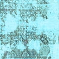 thumbnail image 1 of Ahgly Company Indoor Square Abstract Light Blue Modern Area Rugs, 5' Square, 1 of 4
