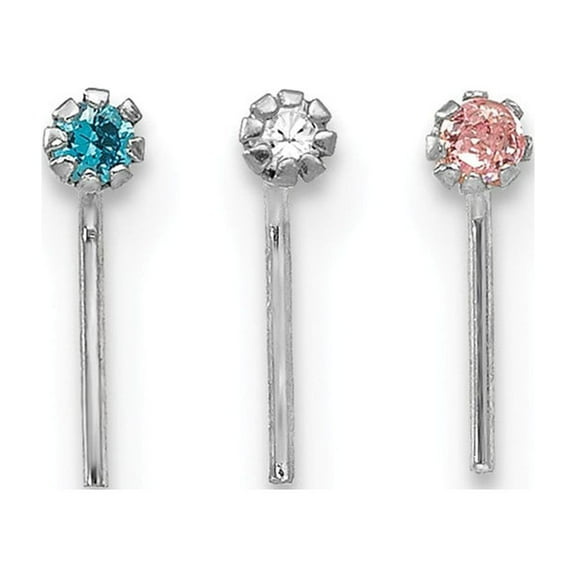 10k Gold 1.5mm Set Of 3 Nose Studs - .1 Grams