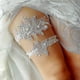thumbnail image 3 of 1 Pair Wedding Bride Garter for Wedding Bridebridal White Lace Garter Western Wedding White Pearl Thigh Strap Accessories, 3 of 5