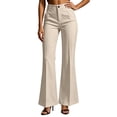 thumbnail image 2 of Resicozy Womens High Waisted Wide Leg Flare Dress Pants with Pockets Business Casual Slacks for Office and Work Trousers 2026 Beige S, 2 of 9