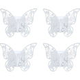thumbnail image 5 of Baimeixun 100 anillos de servilleta de papel de mariposa 3D para decoración de mesa de servilleta de fiesta de bodas (blanco), 5 of 5