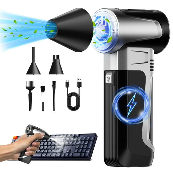 CAMPARK Electric Air Duster-180000RPM Super Power Cordless Air Duster, 3-Gear Adjustable Mini Blower with Fast Charging, Dust Blower for Computer, Keyboard, House, Outdoor and Car