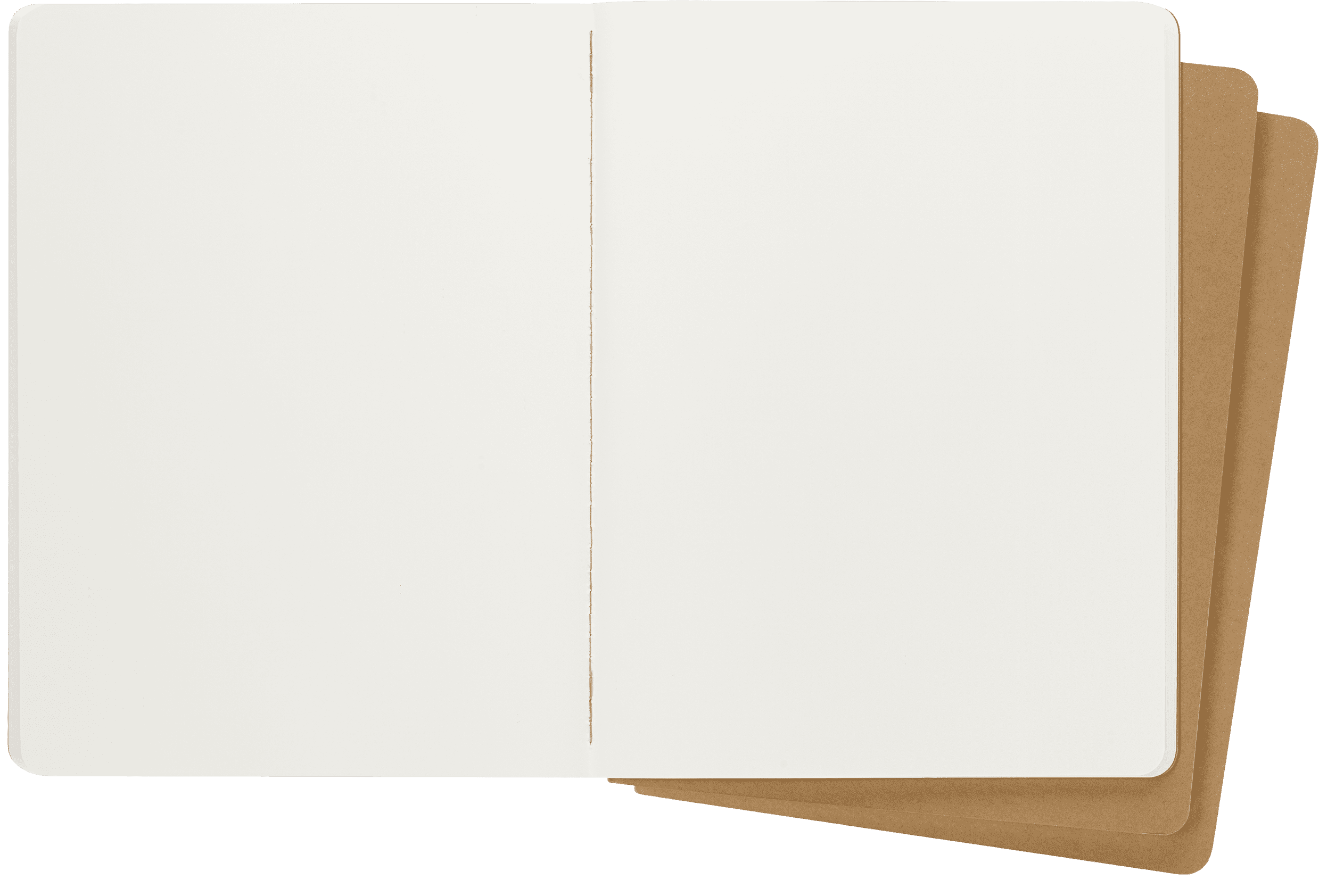 Moleskine Cahier Journals (Set of 3), XL (7.5" X 10"), Plain, Kraft Brown