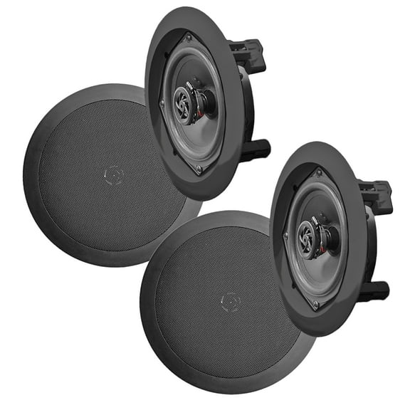 Pyle In Wall and In Ceiling Dual 6.5" Speaker System w/ Flush Mount, 2 Pack