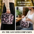 thumbnail image 5 of Yuyamidu Hummingbird Bible Cover for Women Cherry Blossom Bible Holder Bible Cover Carrier Carrying Organizer Bag with Index Tabs Bookmarks for Standard Size Bible Gifts for Women, 5 of 8