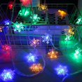 thumbnail image 6 of 2PCS Christmas Snowflake String Lights Fairy Lights Battery Operated Waterproof for Xmas Garden Patio Bedroom Party Decor Indoor Outdoor Celebration Lighting, 6 of 6