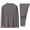 Gray, variant on Diufon Men's Thermal Long Underwear Set Fall Winter Crewneck Fleece Lined Bottom Top and Pants Casual Home Sets