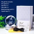 thumbnail image 5 of 3D Crystal Ball Night Light with Silver Base, Laser Engraved Glass Snow Globe for Toom Decoration, Special Gift for Birthday, Christmas, Multiple Styles Available, 5 of 14