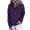Purple, variant on LEAVINGSUO Cardigan Sweaters for Women,Women Casual Solid Zipper Splicing Loose Hooded Long Sleeve V-Neck Tops