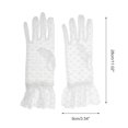 thumbnail image 3 of Unique Bargains 1 Pair Sunblock Mittens Heart Sun Block Driving Gloves for Women White, 3 of 5