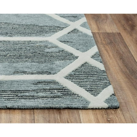 Alora Decor Honey 8'6"x11'6" Geometric Gray/Ivory Hand-Tufted Area Rug