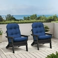 thumbnail image 2 of ATR ART to REAL 2 PCS Waterproof Patio Adirondack Chair Cushions,Outdoor Rocking Chair Cushions,Navy Blue, 2 of 14